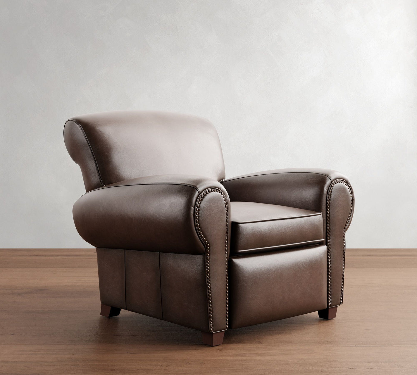 Pottery Barn Manhattan Burnished Leather Recliner