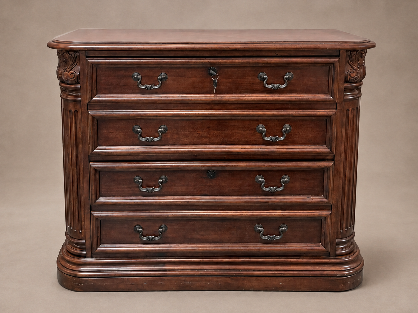Hooker Seven Seas Cherry Filing Cabinet