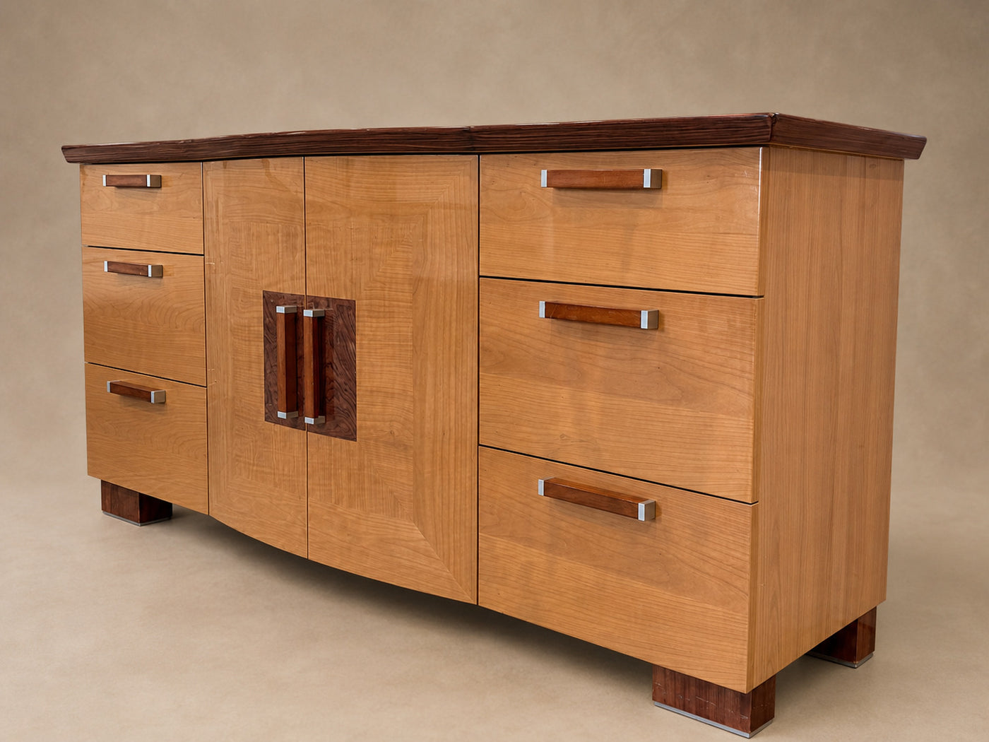 Italian Mid Century Modern Art Deco Credenza