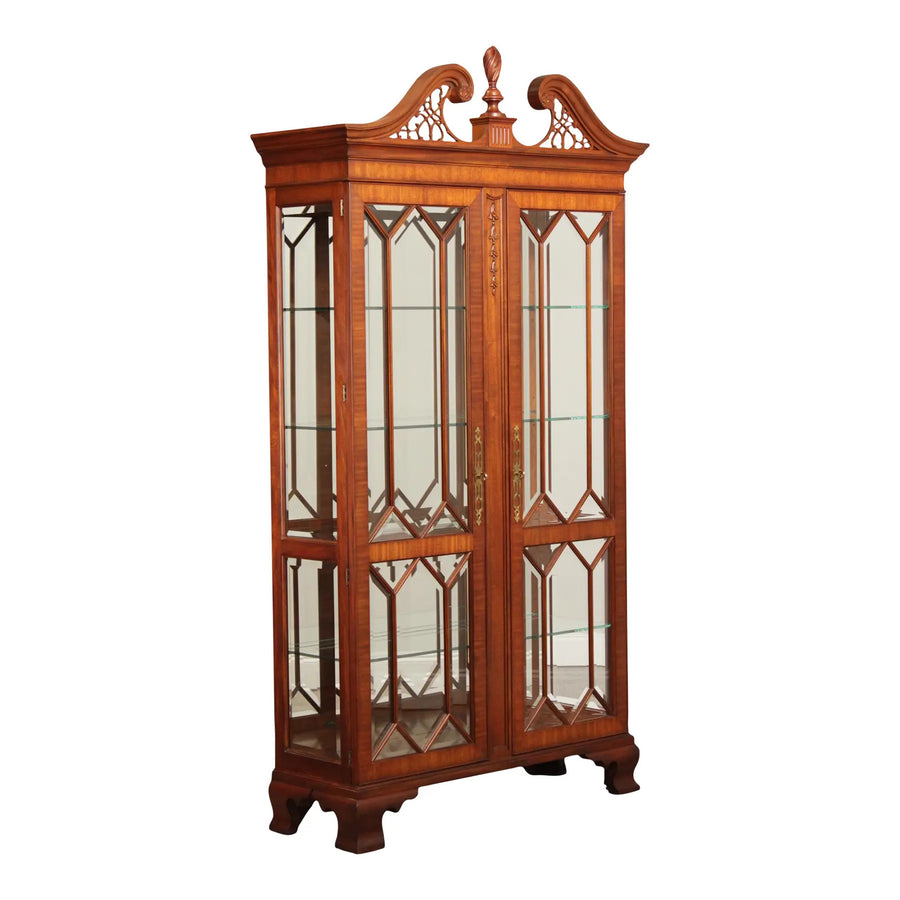Georgian Style Mahogany Display Case Cabinet