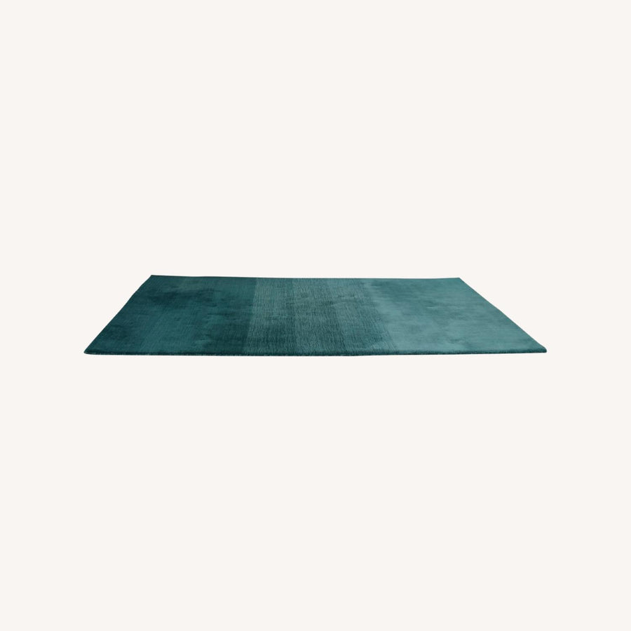 9' x 12' CB2 Ombre Deep Teal Wool Area Rug