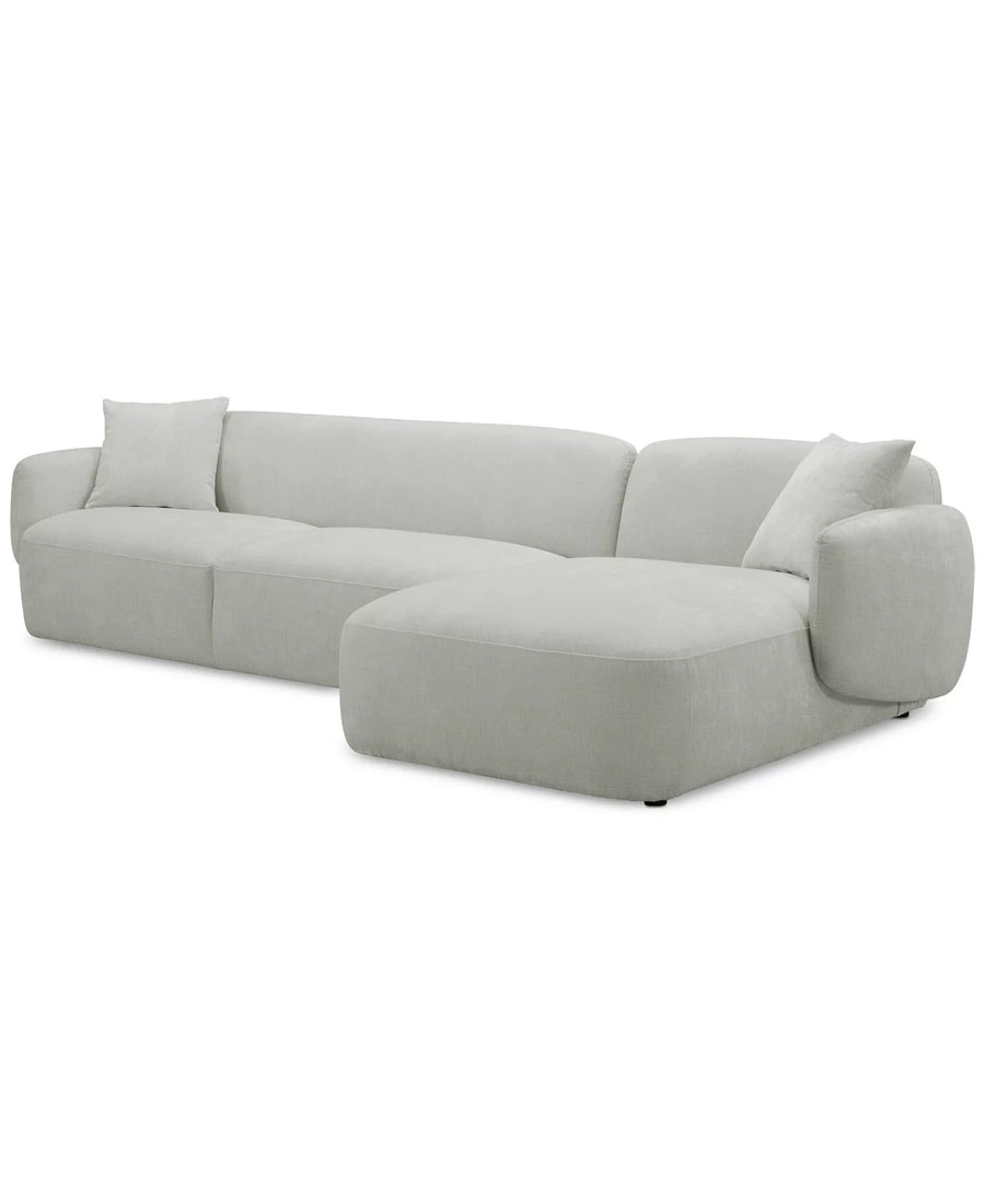 Vanilla Upholstered Left Facing Chaise Sectional