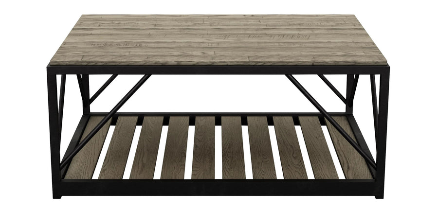 Ethan Allen Beam Metal Base Coffee Table