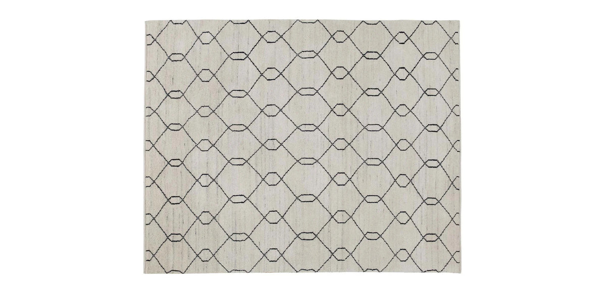 11' x 14' Tulu Trellis Rug, Natural/Black