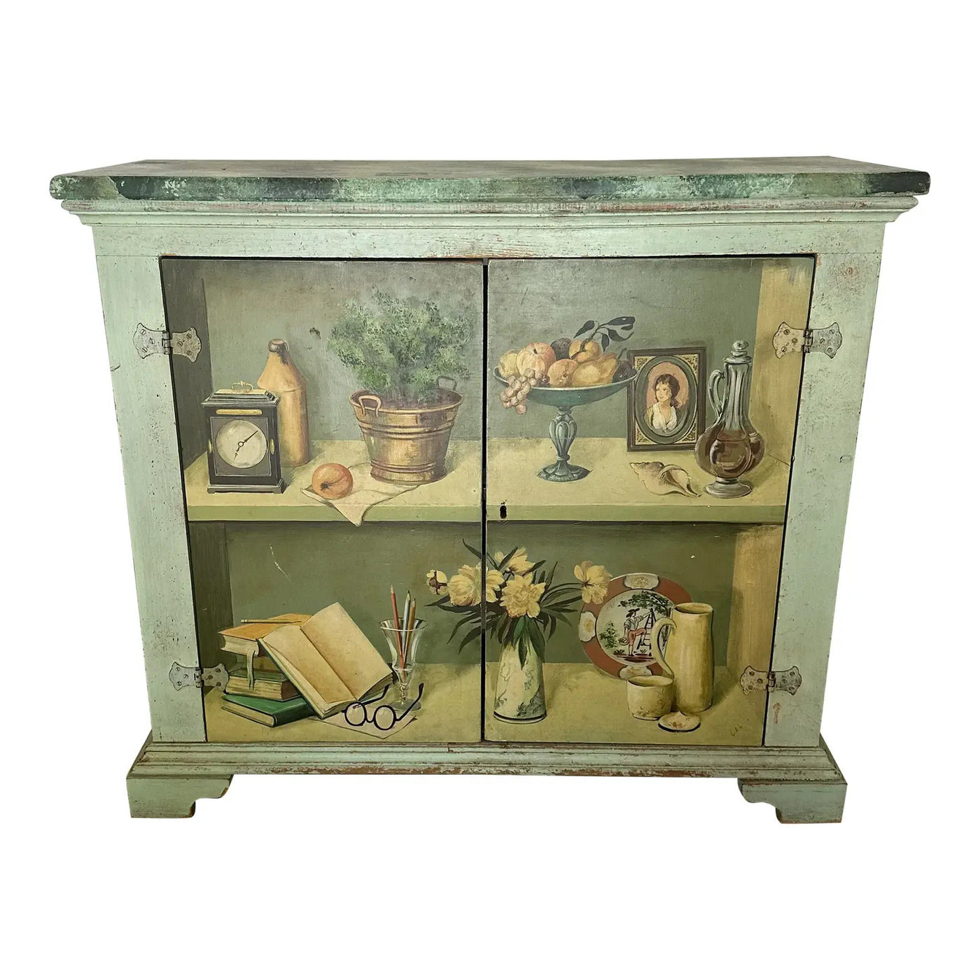 Sarreid Ltd Italian Trompe L’oeil Painted Cabinet