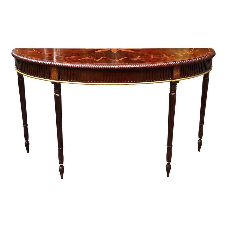 Stickley John Widdicomb Mahogany Demi Lune Console