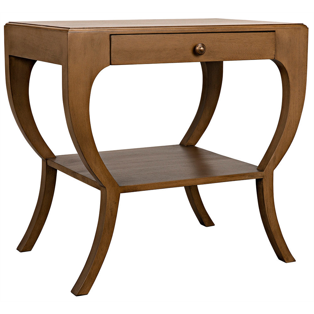 Noir Maude Saddle Brown End Table