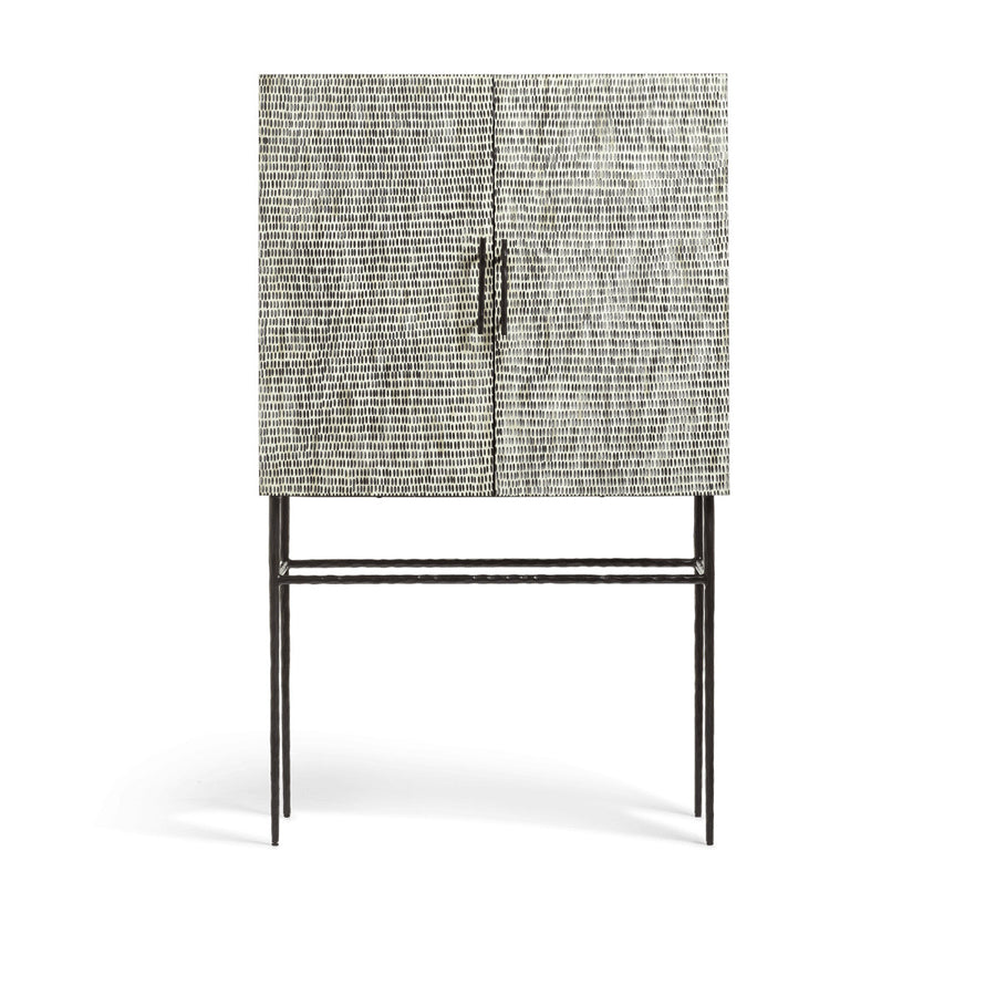 OKA Estella Bone Inlay Wine Cabinet