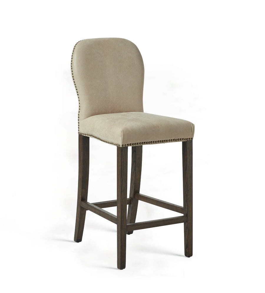 OKA Stafford Leather Bar Stool