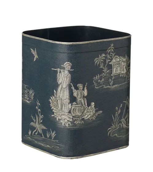 OKA Gonglin Dark Blue Wastepaper Bin