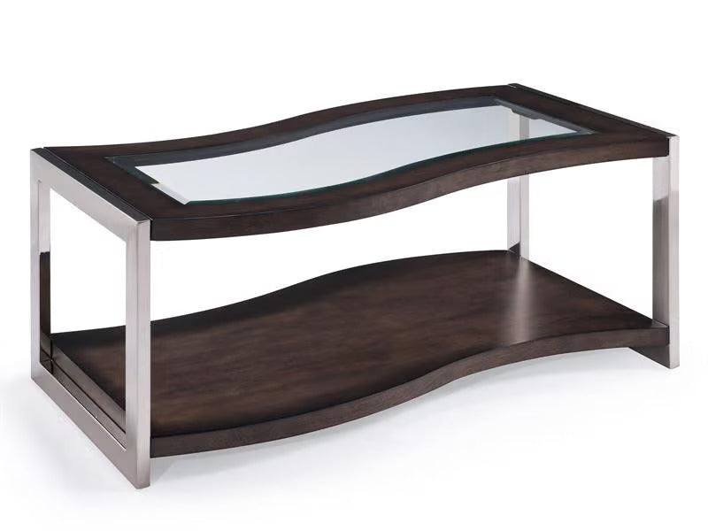 Magnussen Lynx Glass Top Coffee Table