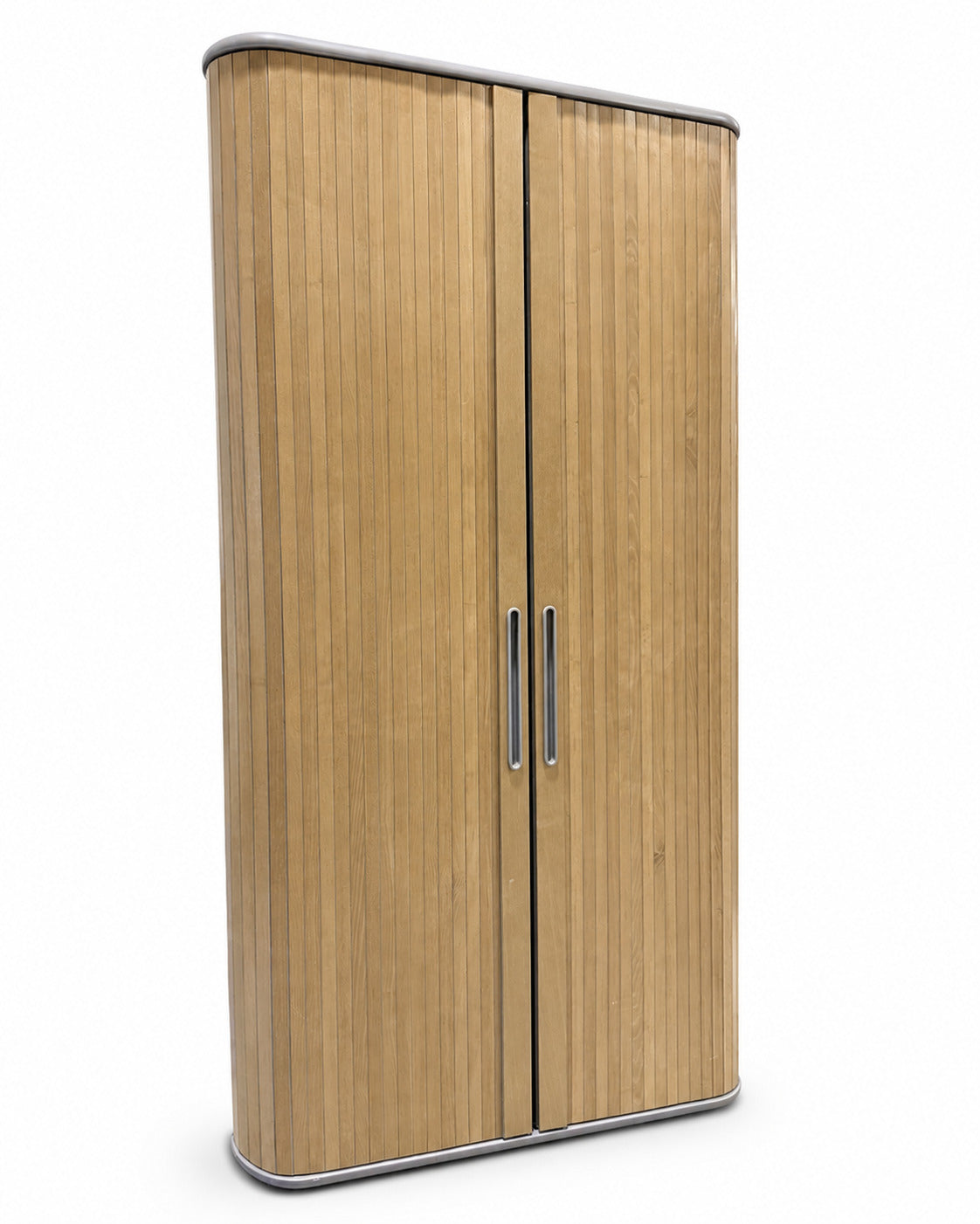 Mid-Century Modern Tambour Storage Cabinet