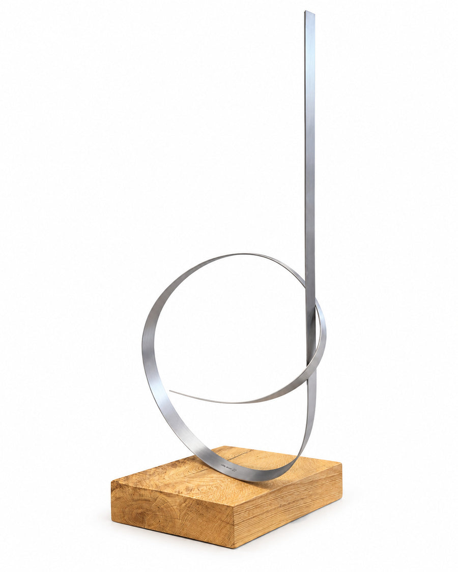 Joe Gitterman Steel Silver Abstract Sculpture