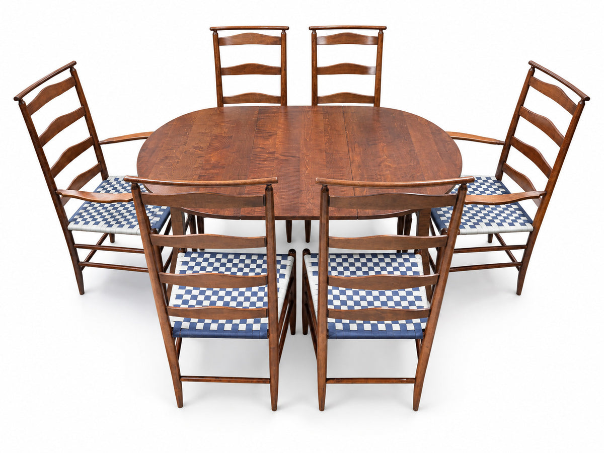 Asher Benjamin Tiger Maple Dining Set