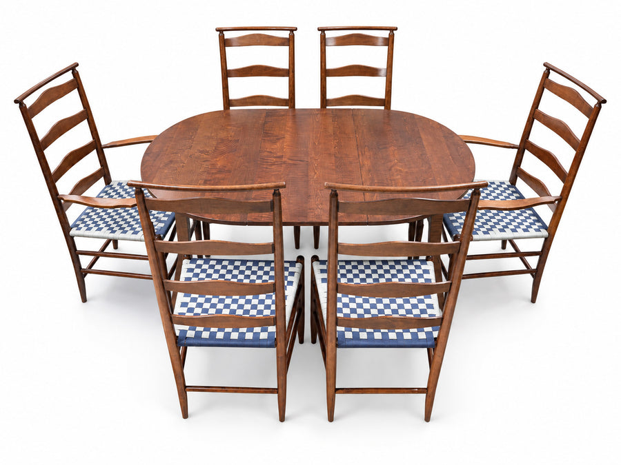 Asher Benjamin Tiger Maple Dining Set