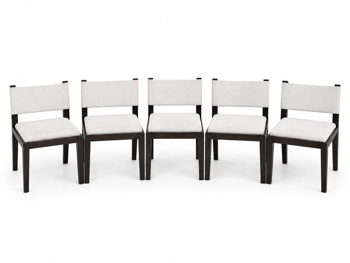RH Saddle Brown Oak Dining Chairs Set of 5