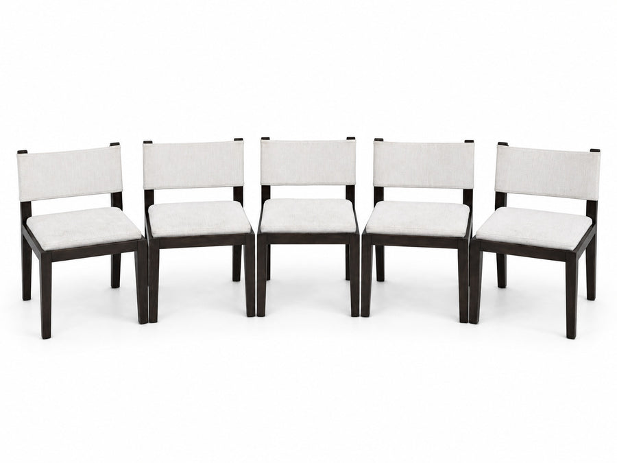 RH Saddle Brown Oak Dining Chairs Set of 5