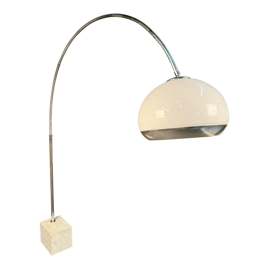 Vintage 1970s Guzzini Style Arc Floor Lamp