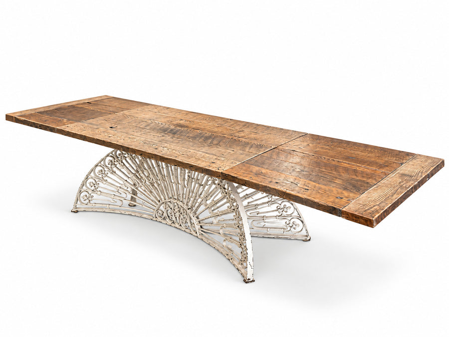 Custom Antique Chestnut Extension Dining Table