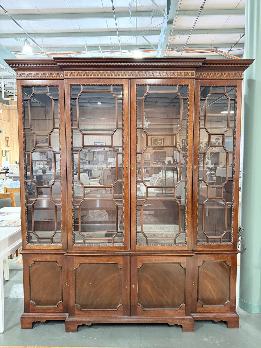 Kindel Winterthur Mahogany Breakfront China Cabinet